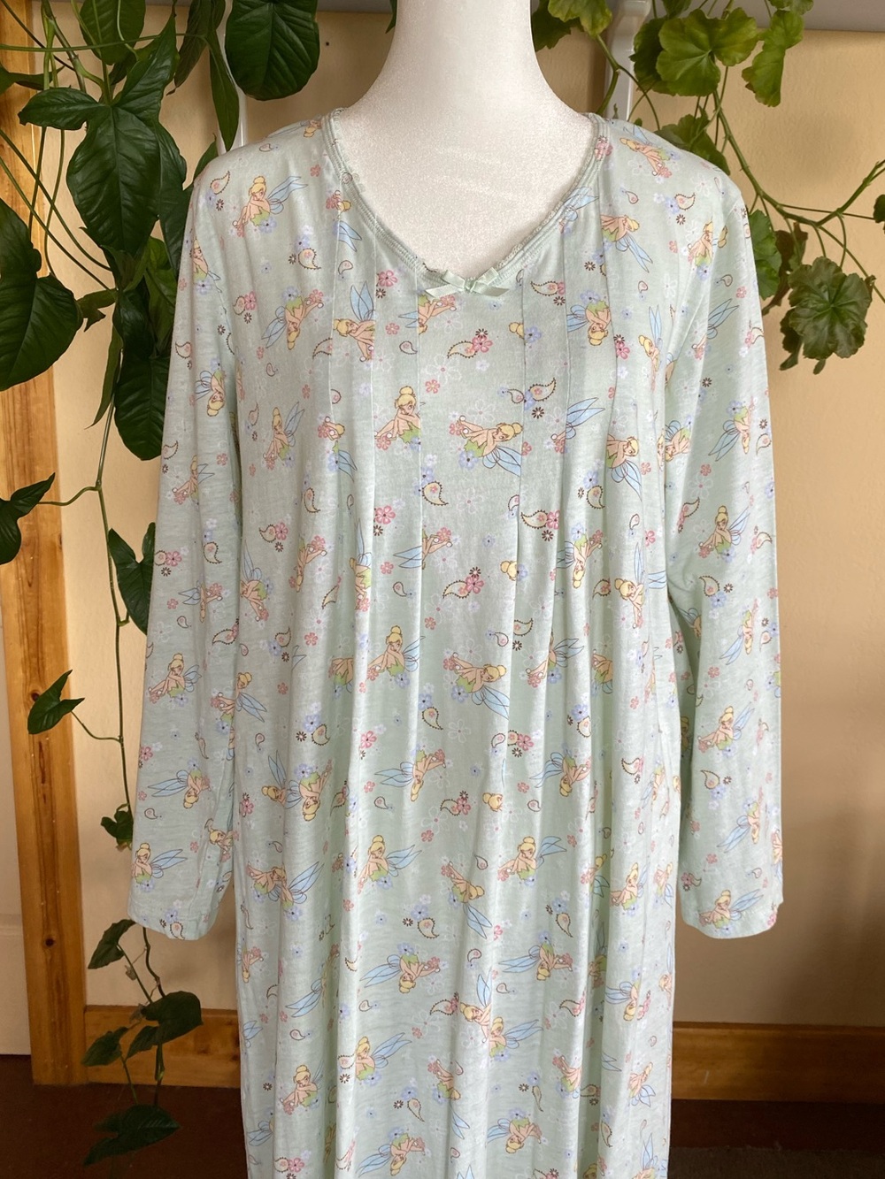 Disney Tinker Bell Nightgown Fairy Cottage Pajama Dress L 12/14